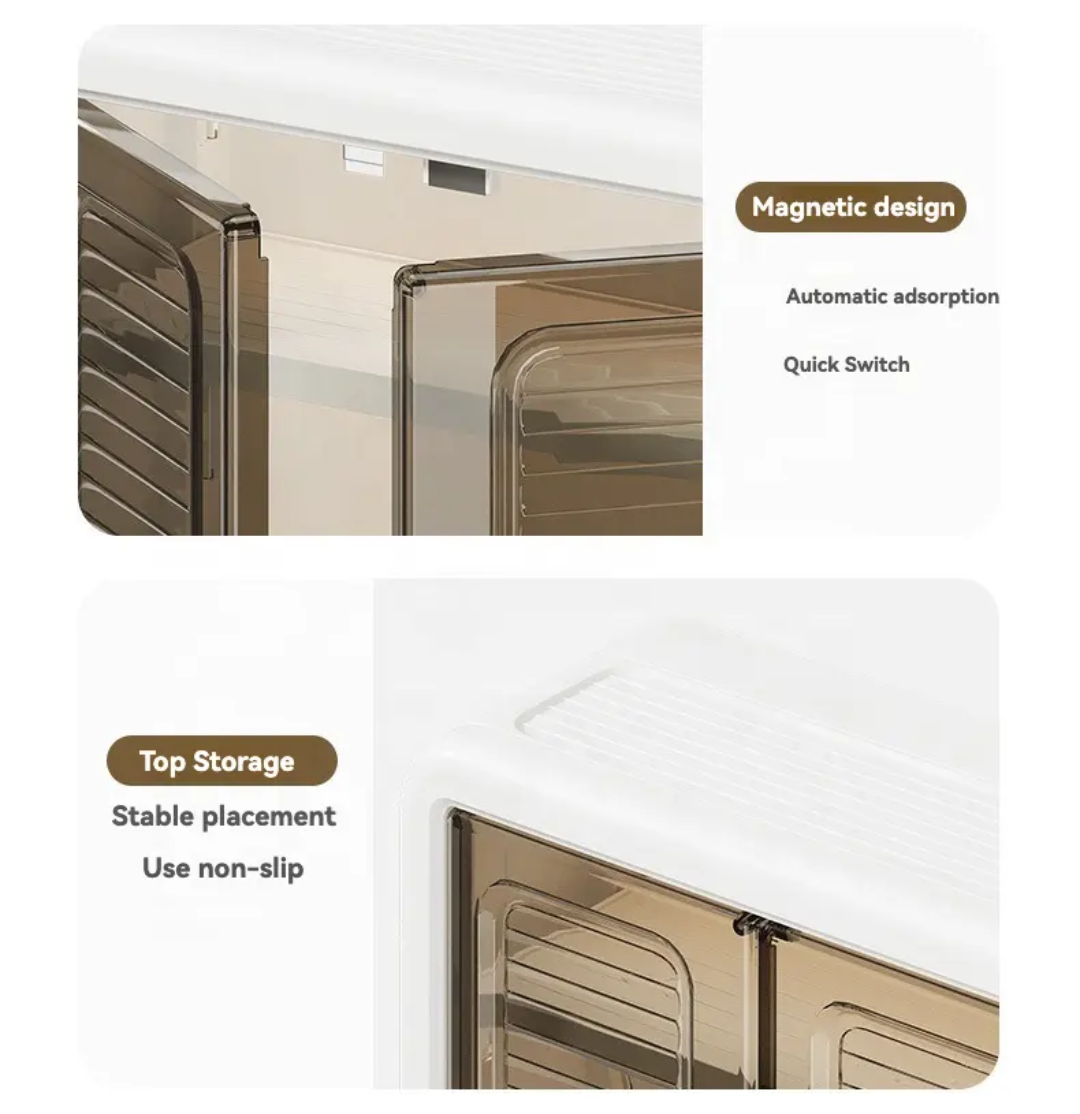 Plastic Wall Mounted Storage Cabinet for Kitchen and Bathroom Organizer