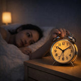 Retro Twin Bell Alarm Clock | Loud Alarm for Heavy Sleepers | Metal Body Analog Table Clock with Night Light | Vintage Desk Clock for Bedroom, Office & Study