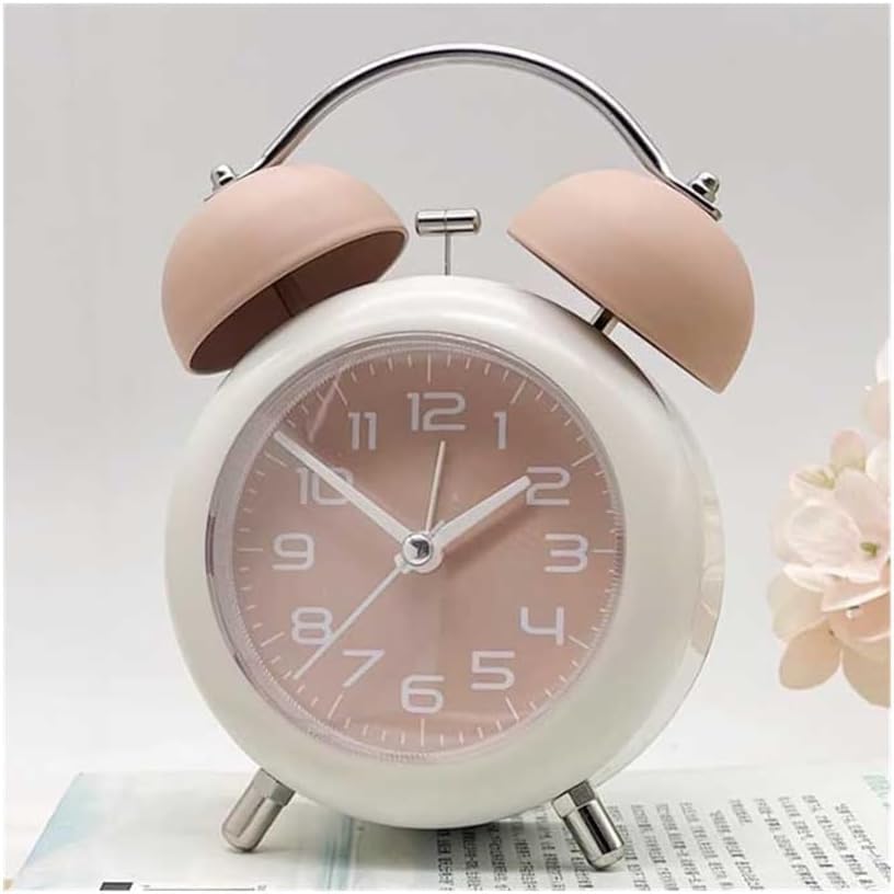 Round Dial Table Clock with stand - Baby Pink