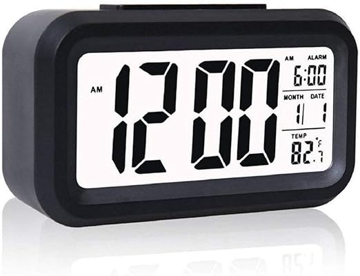 Digital Alarm Clock Black
