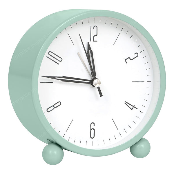 Table Alarm Clock - Non Ticking - Green